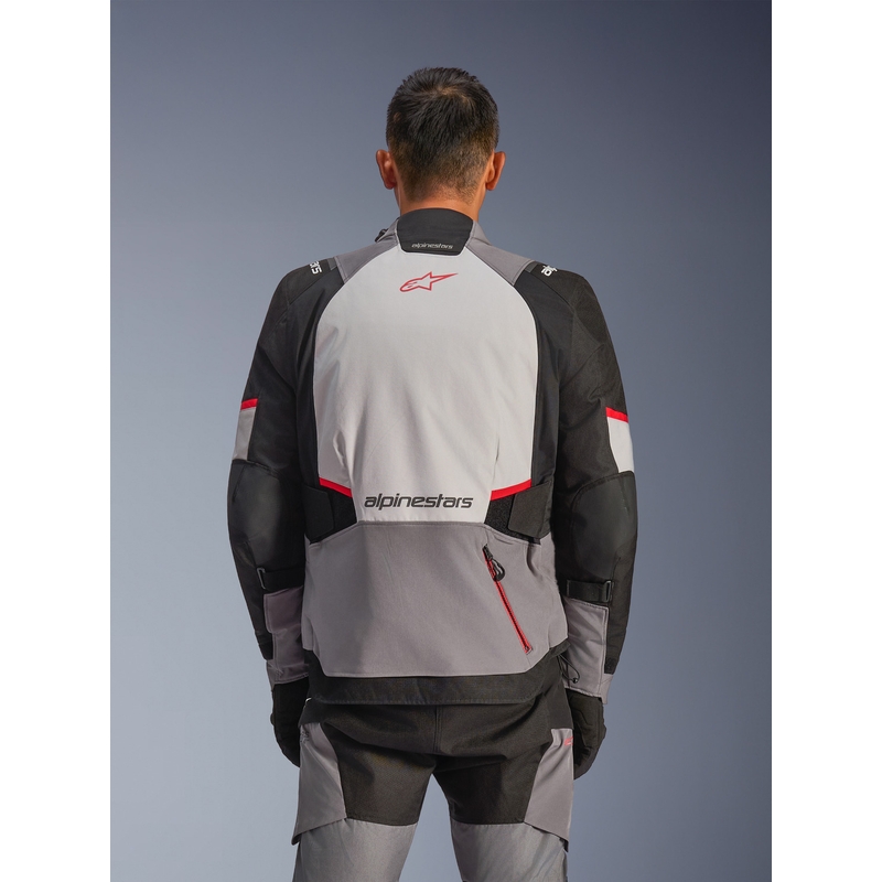 Jachetă Motocicletă Alpinestars Andes V4 Drystar Gri Închis-Gri Deschis-Negru-Roșu