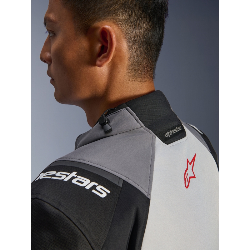 Jachetă Motocicletă Alpinestars Andes V4 Drystar Gri Închis-Gri Deschis-Negru-Roșu