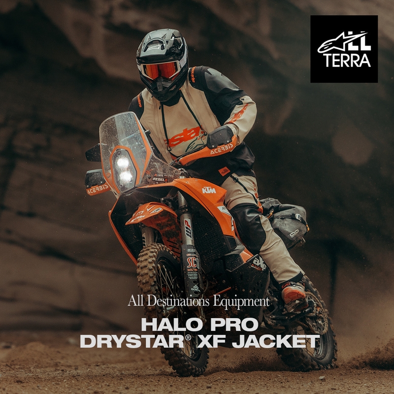 Jachetă Motocicletă Alpinestars Halo PRO Drystar XF Crem-Negru-Roșu
