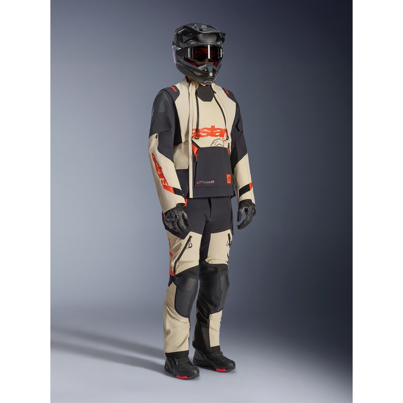 Jachetă Motocicletă Alpinestars Halo PRO Drystar XF Crem-Negru-Roșu