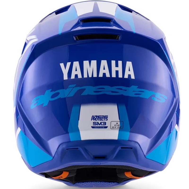 Cască motocross pentru copii Alpinestars S-M3 colecția YAMAHA albastru-alb