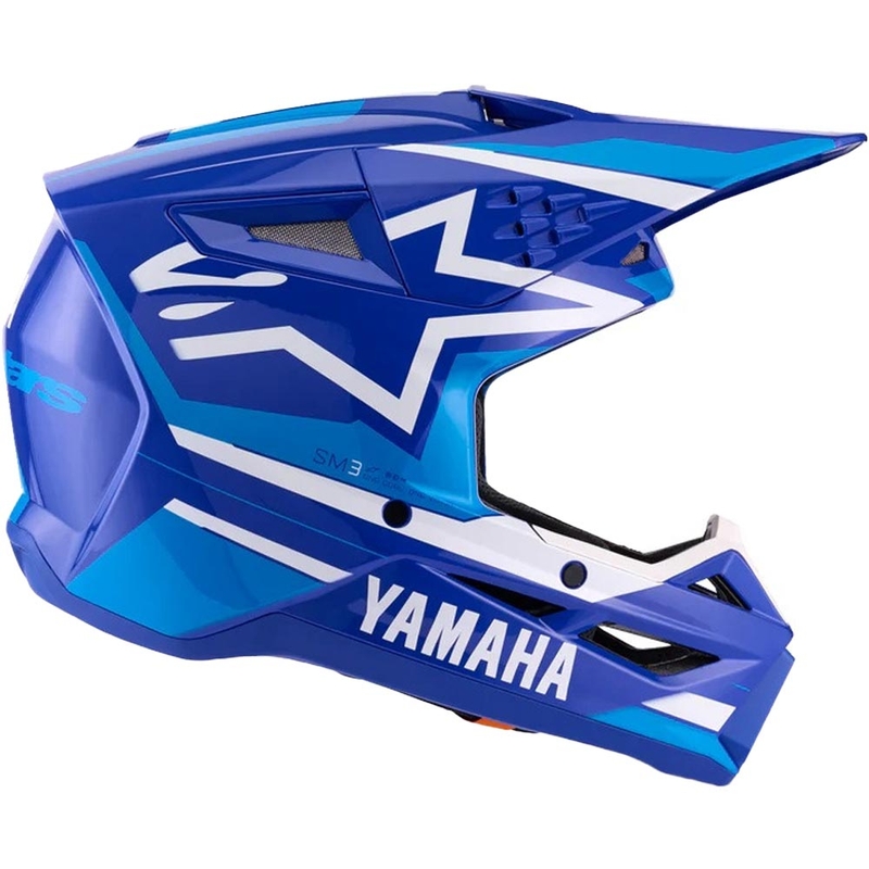 Cască motocross pentru copii Alpinestars S-M3 colecția YAMAHA albastru-alb