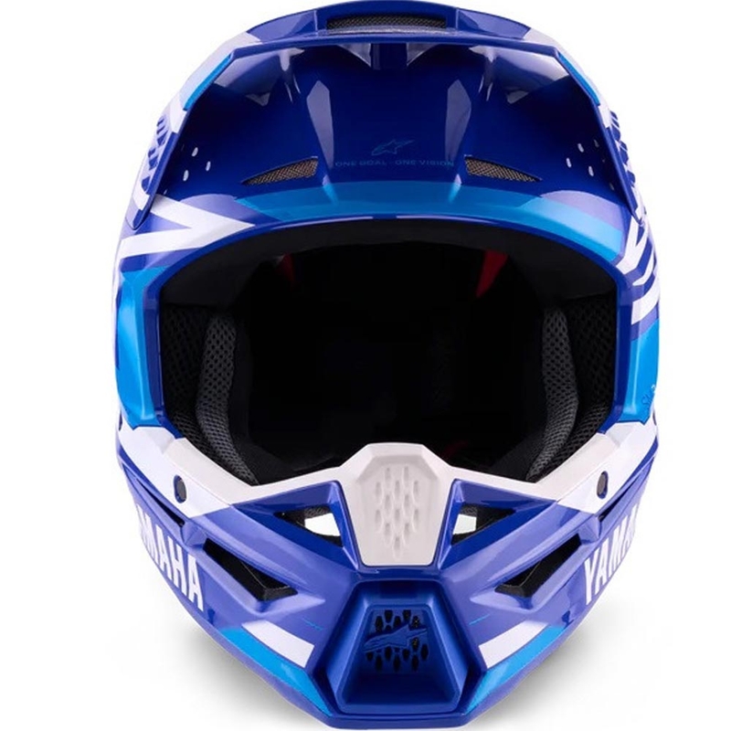 Cască motocross pentru copii Alpinestars S-M3 colecția YAMAHA albastru-alb