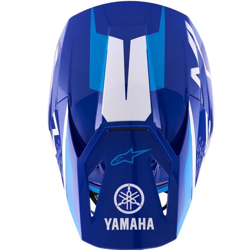 Cască motocross pentru copii Alpinestars S-M3 colecția YAMAHA albastru-alb