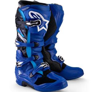 Ghete motocross Alpinestars TECH 7 YAMAHA colecția albastru-alb-negru