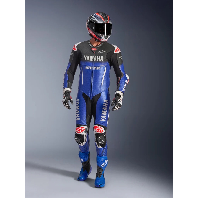 Costum de motocicletă din piele Alpinestars GP-R7 YAMAHA GYTR TECH-AIR compatibil cu colecția albastru-negru-alb-roșu