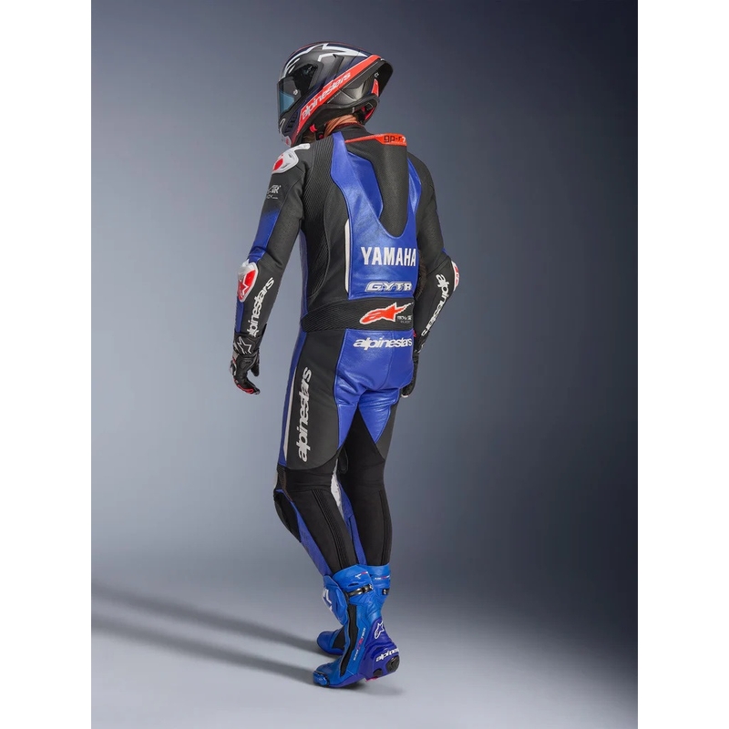 Costum de motocicletă din piele Alpinestars GP-R7 YAMAHA GYTR TECH-AIR compatibil cu colecția albastru-negru-alb-roșu