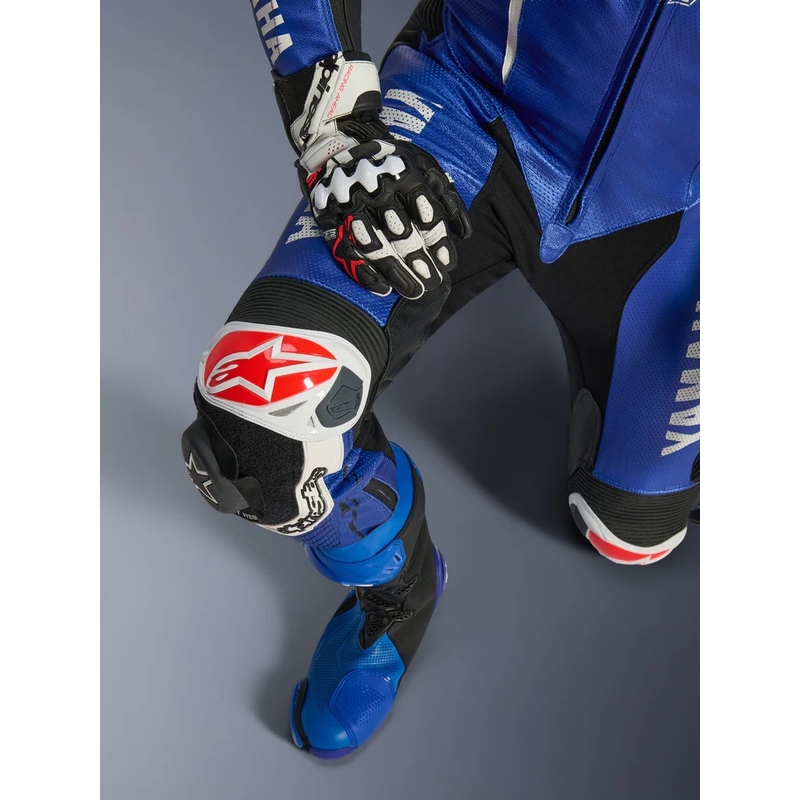 Costum de motocicletă din piele Alpinestars GP-R7 YAMAHA GYTR TECH-AIR compatibil cu colecția albastru-negru-alb-roșu