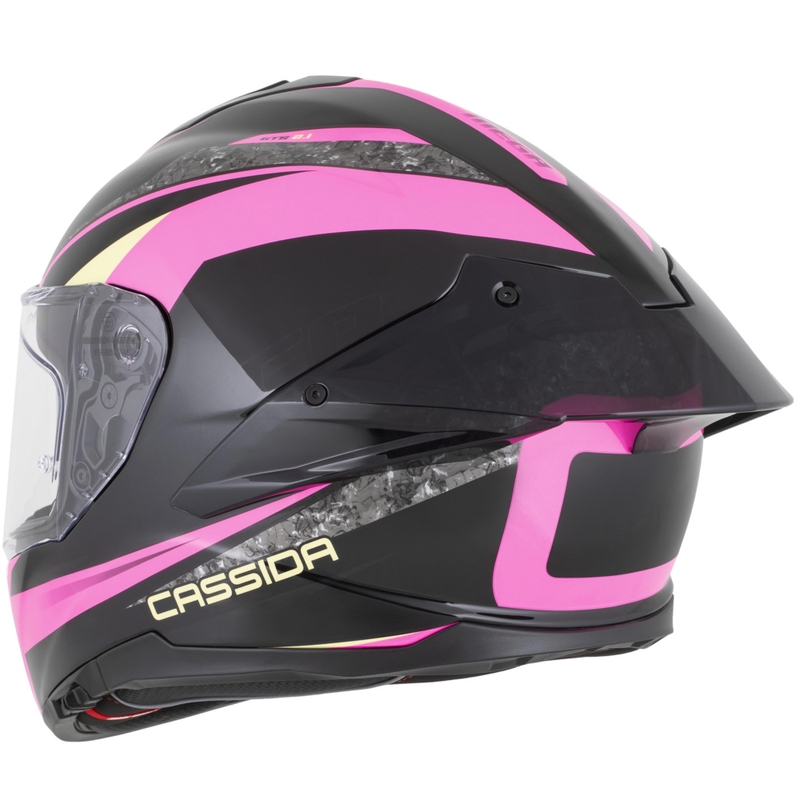 Cască integrală pentru motocicletă Cassida Integral GTS 2.1 Mega, negru-roz-alb-vanilie