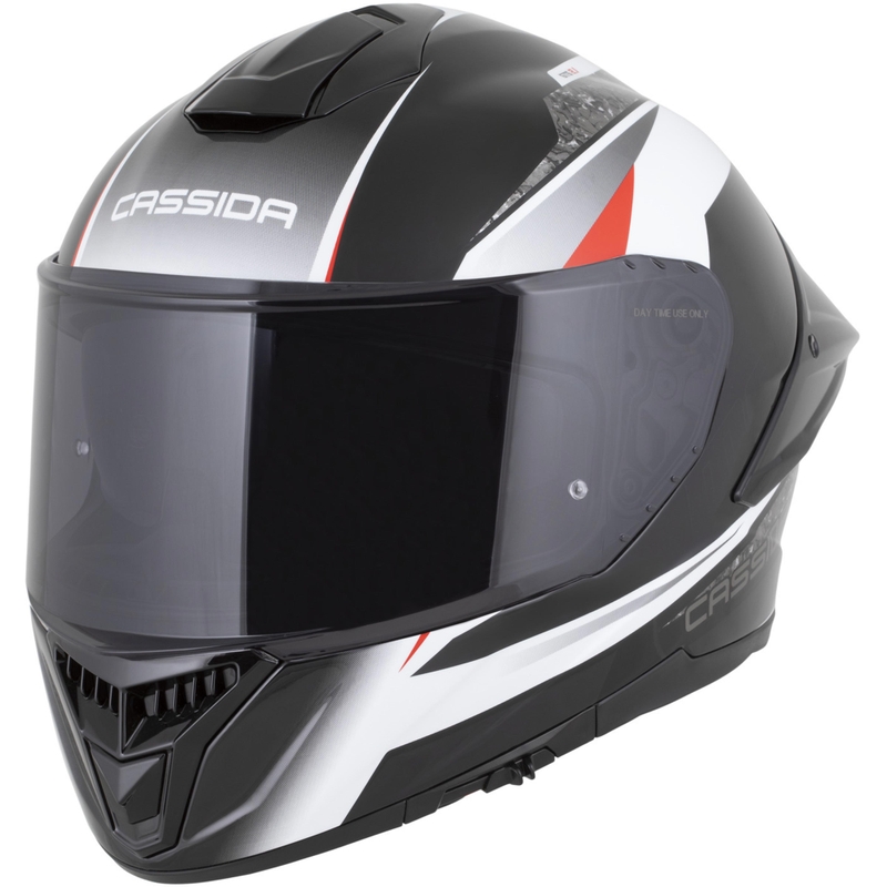 Cască integrală pentru motocicletă Cassida Integral GTS 2.1 Mega negru-alb-roșu