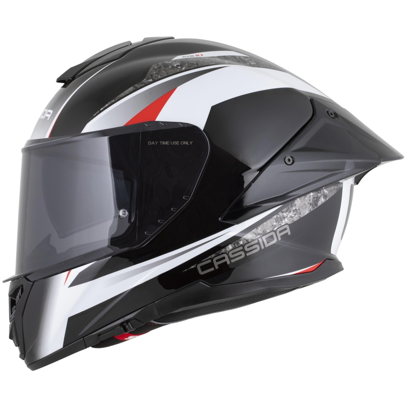 Cască integrală pentru motocicletă Cassida Integral GTS 2.1 Mega negru-alb-roșu