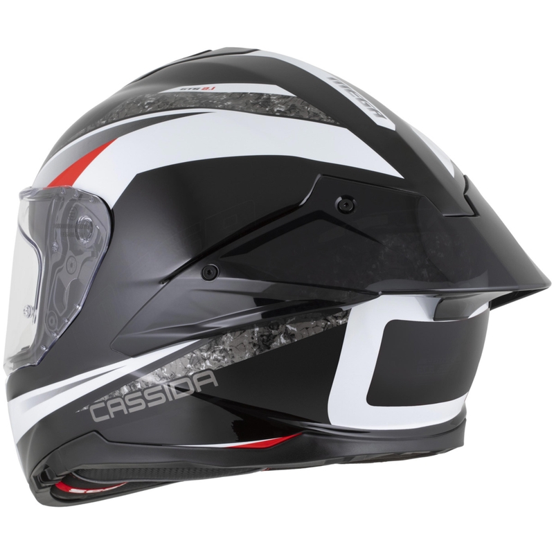 Cască integrală pentru motocicletă Cassida Integral GTS 2.1 Mega negru-alb-roșu