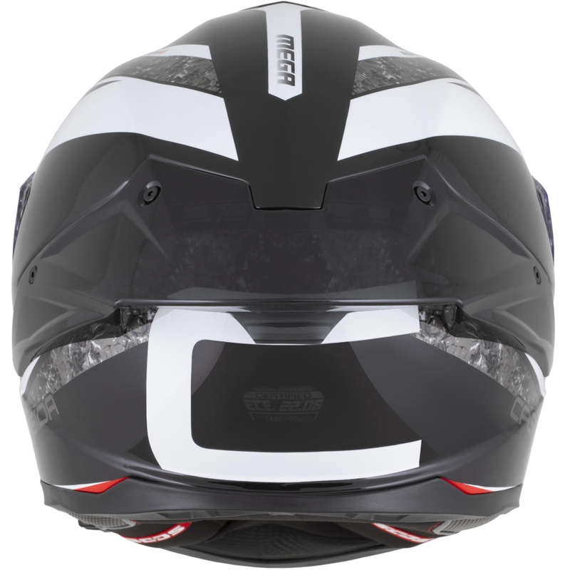 Cască integrală pentru motocicletă Cassida Integral GTS 2.1 Mega negru-alb-roșu