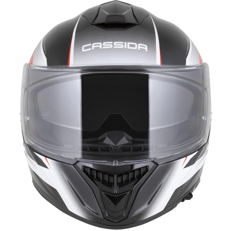 Cască integrală pentru motocicletă Cassida Integral GTS 2.1 Mega negru-alb-roșu