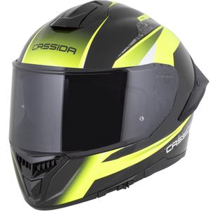 Cască integrală pentru motocicletă Cassida Integral GTS 2.1 Mega negru-galben fluo-alb