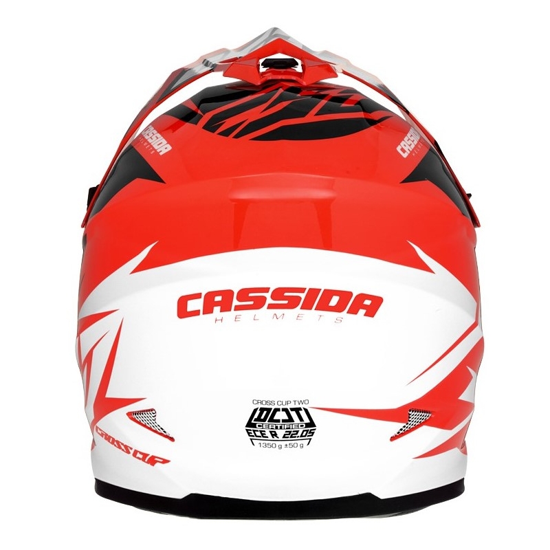 Cassida Cross Cup Two Motocross Cască de motocross negru-alb-gri-gri-fluo portocaliu
