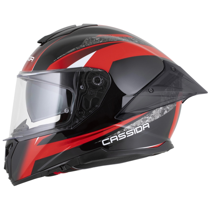 Cască integrală pentru motocicletă Cassida Integral GTS 2.1 Mega negru-roșu-alb