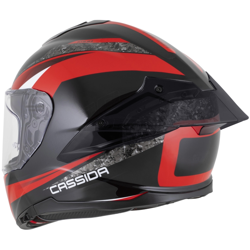 Cască integrală pentru motocicletă Cassida Integral GTS 2.1 Mega negru-roșu-alb