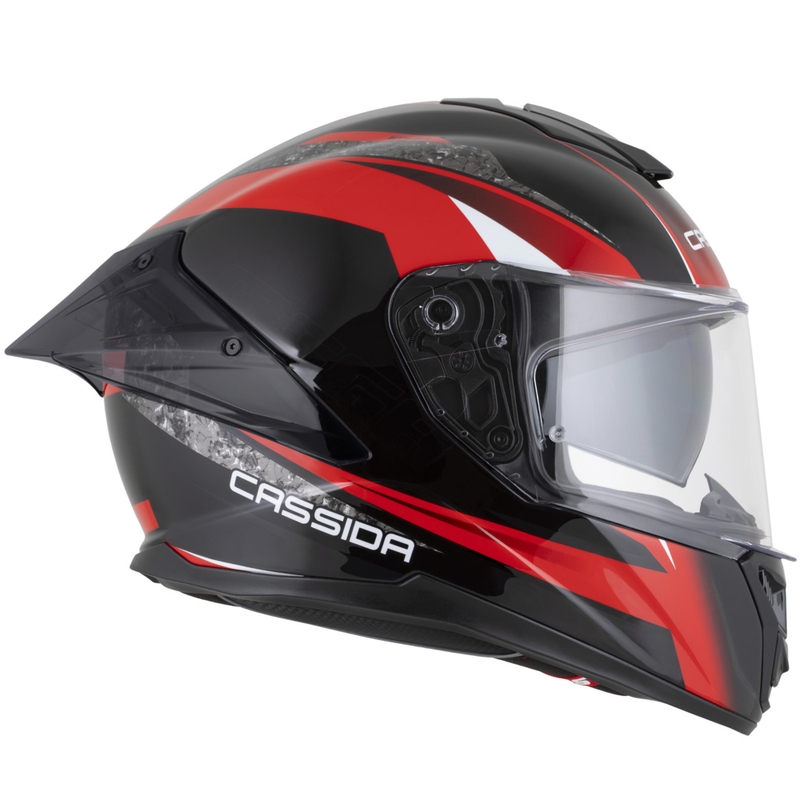 Cască integrală pentru motocicletă Cassida Integral GTS 2.1 Mega negru-roșu-alb