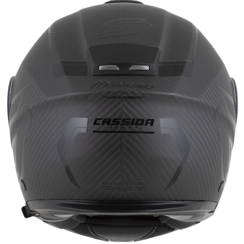 Cască de motocicletă pliabilă Cassida Modulo 2.1 Plus Carbon BlackOut negru mat