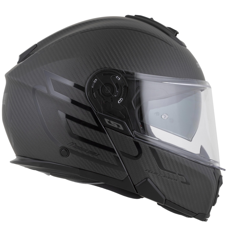 Cască de motocicletă pliabilă Cassida Modulo 2.1 Plus Carbon BlackOut negru mat