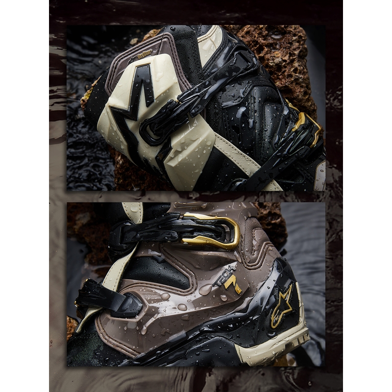 Ghete Motocicletă Alpinestars TECH 7 Enduro Drystar Negru-Gri Închis-Auriu