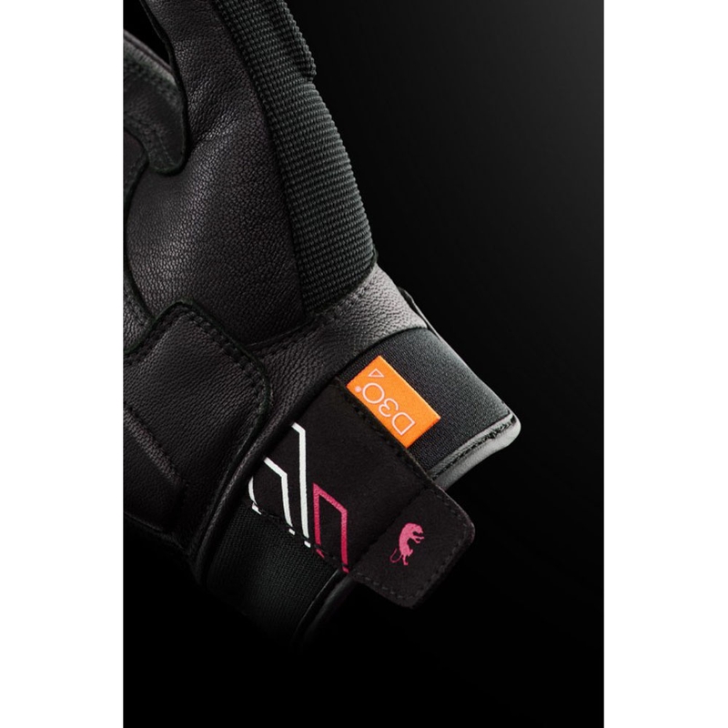 Mănuși de motocicletă Furygan Jet Neon D3O® Evo pentru femei, negru-alb-roz