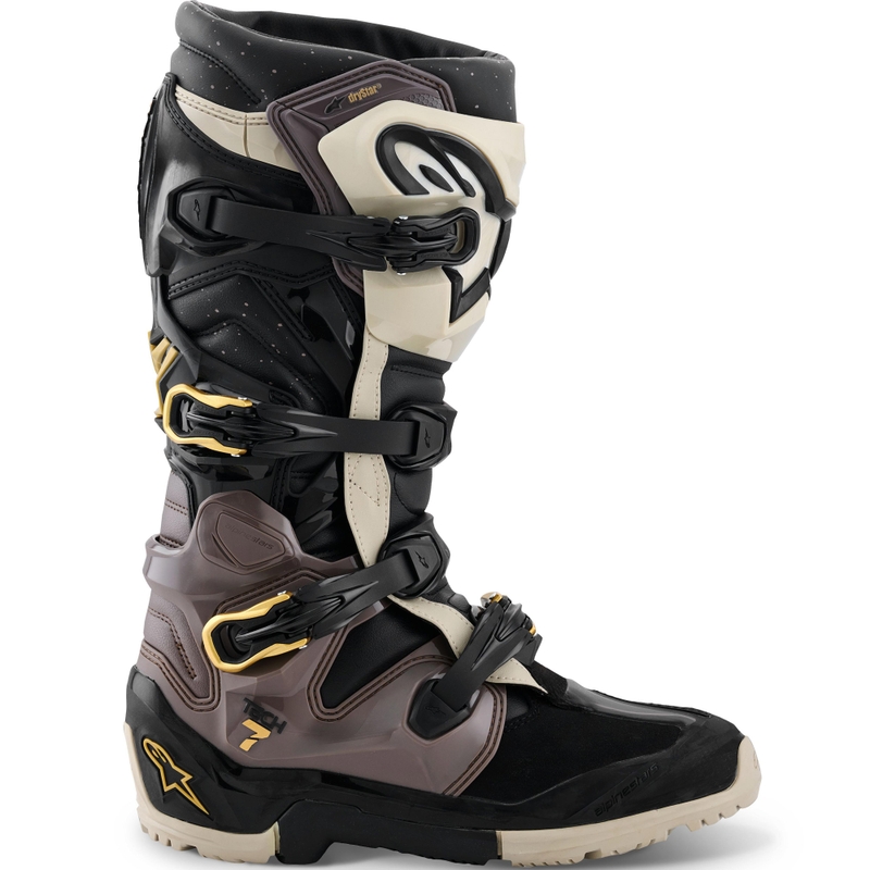 Ghete Motocicletă Alpinestars TECH 7 Enduro Drystar Negru-Gri Închis-Auriu