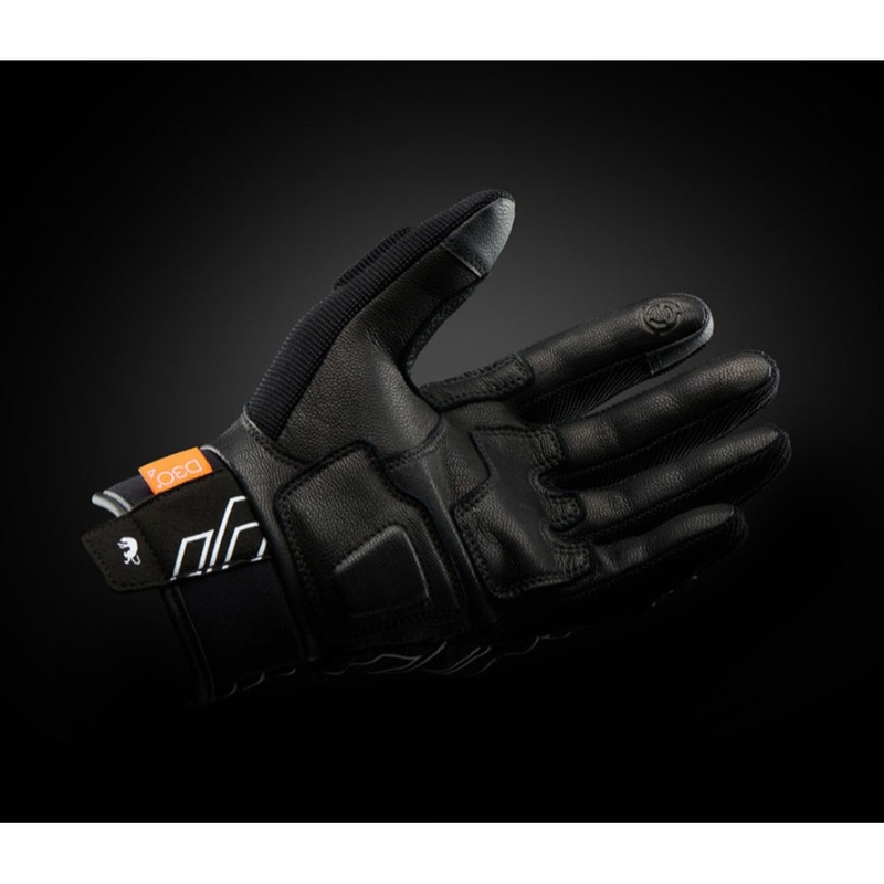 Mănuși de motocicletă Furygan Jet Neon D3O® Evo pentru femei, negru-alb