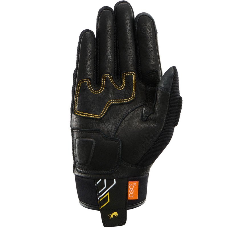 Mănuși de motocicletă Furygan Jet Neon D3O® Evo pentru femei, negru-auriu