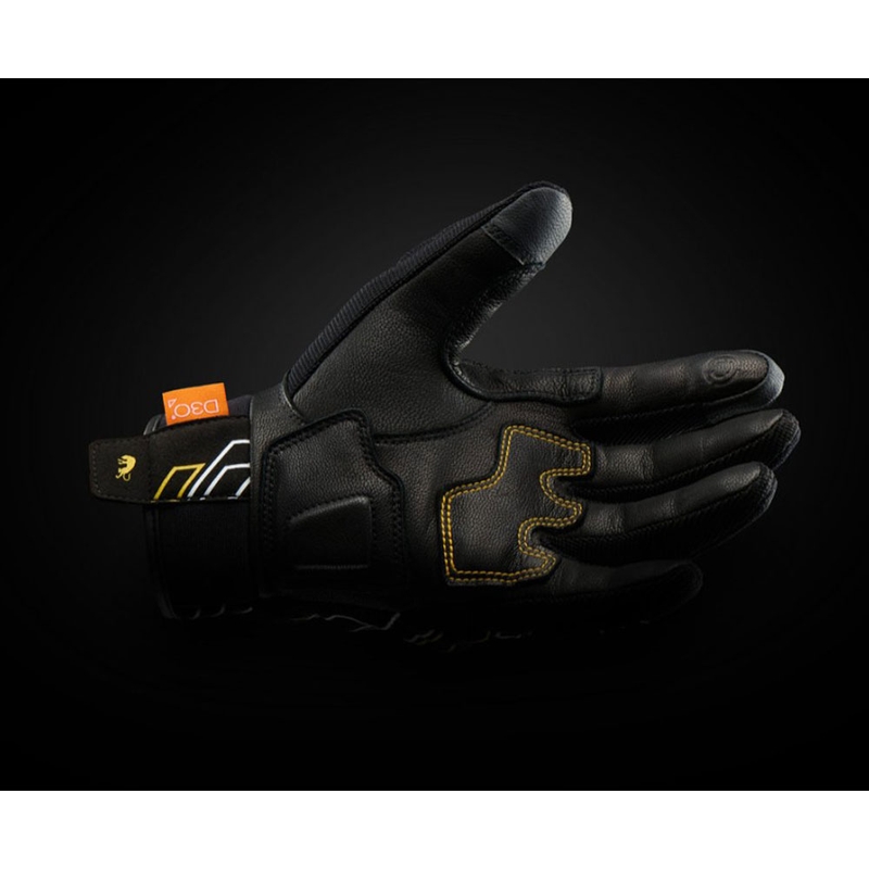 Mănuși de motocicletă Furygan Jet Neon D3O® Evo pentru femei, negru-auriu