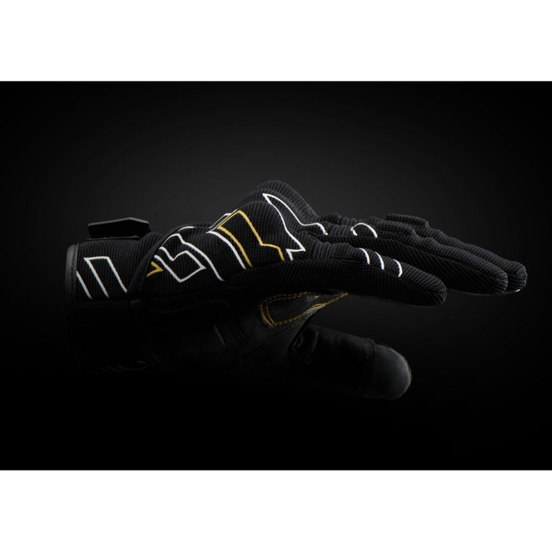Mănuși de motocicletă Furygan Jet Neon D3O® Evo pentru femei, negru-auriu