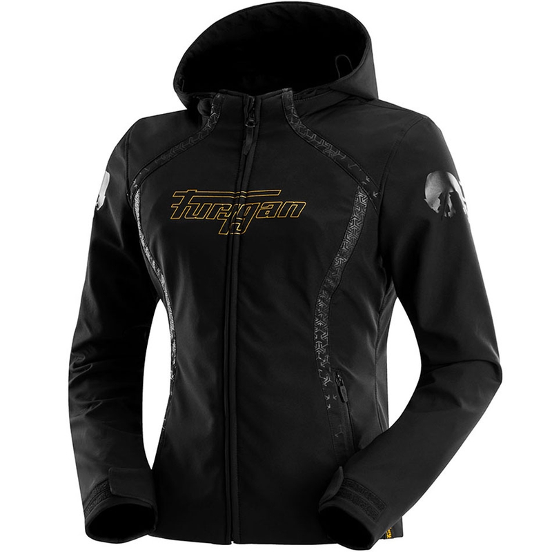 Geacă de motocicletă Furygan Skye pentru femei, negru-auriu
