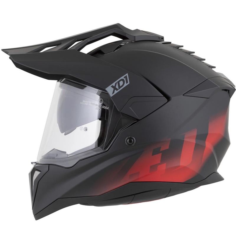 Cască de motocicletă Enduro ZED XD1 negru mat-roșu