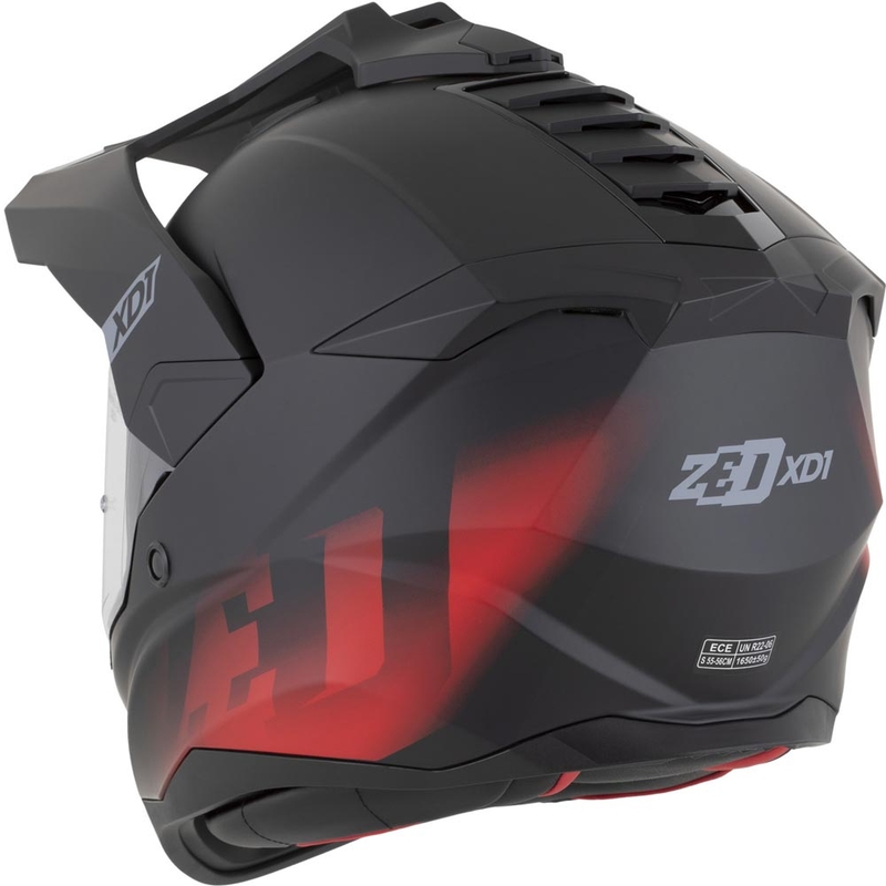 Cască de motocicletă Enduro ZED XD1 negru mat-roșu