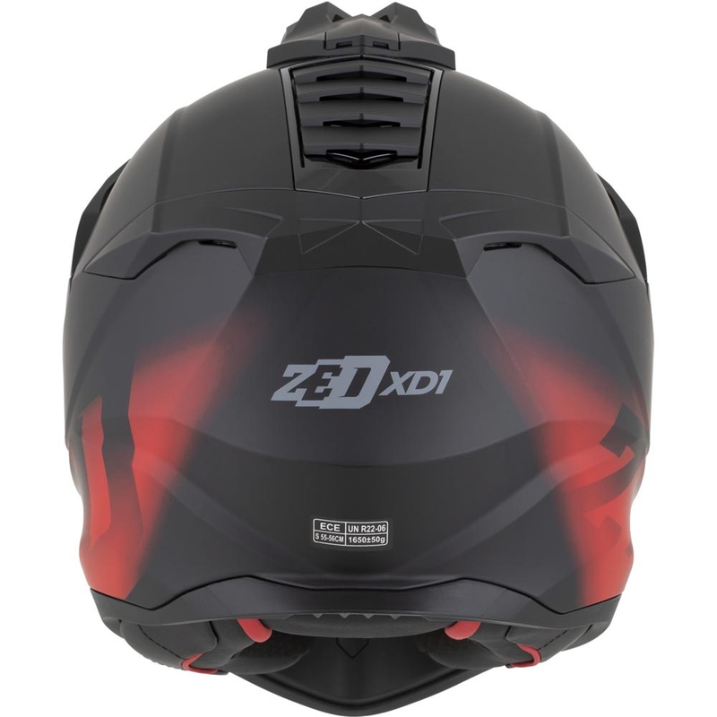 Cască de motocicletă Enduro ZED XD1 negru mat-roșu