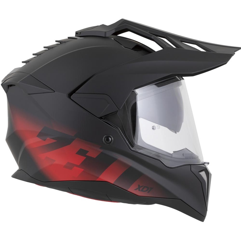 Cască de motocicletă Enduro ZED XD1 negru mat-roșu