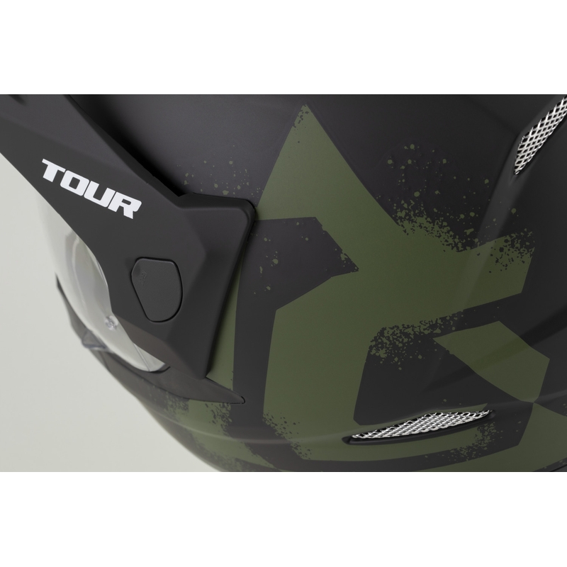 Cască de motocicletă enduro Cassida Tour 2.0 Crew negru mat-verde închis