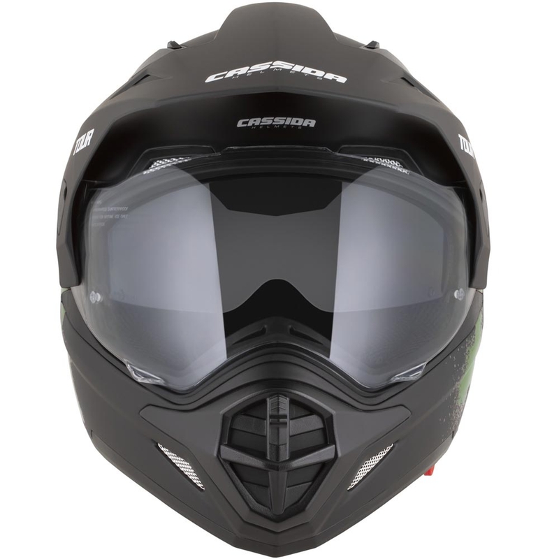 Cască de motocicletă enduro Cassida Tour 2.0 Crew negru mat-verde închis