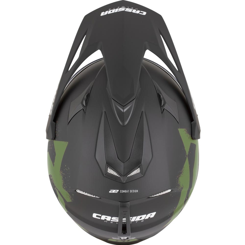 Cască de motocicletă enduro Cassida Tour 2.0 Crew negru mat-verde închis
