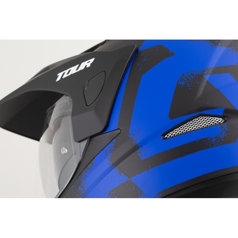 Cască de motocicletă Enduro Cassida Tour 2.0 Crew negru mat-albastru