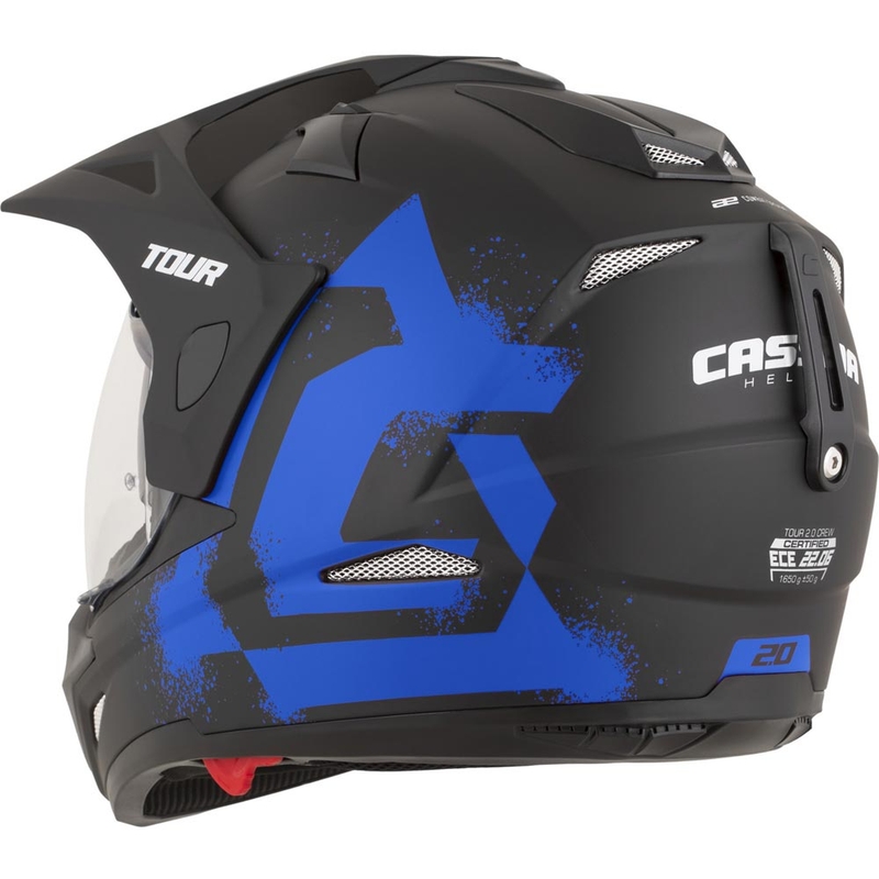 Cască de motocicletă Enduro Cassida Tour 2.0 Crew negru mat-albastru
