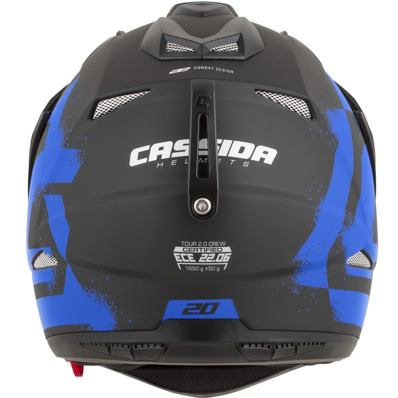 Cască de motocicletă Enduro Cassida Tour 2.0 Crew negru mat-albastru