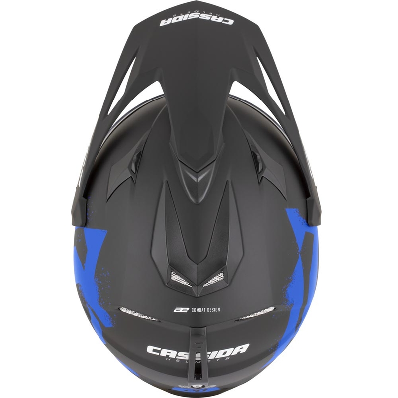 Cască de motocicletă Enduro Cassida Tour 2.0 Crew negru mat-albastru