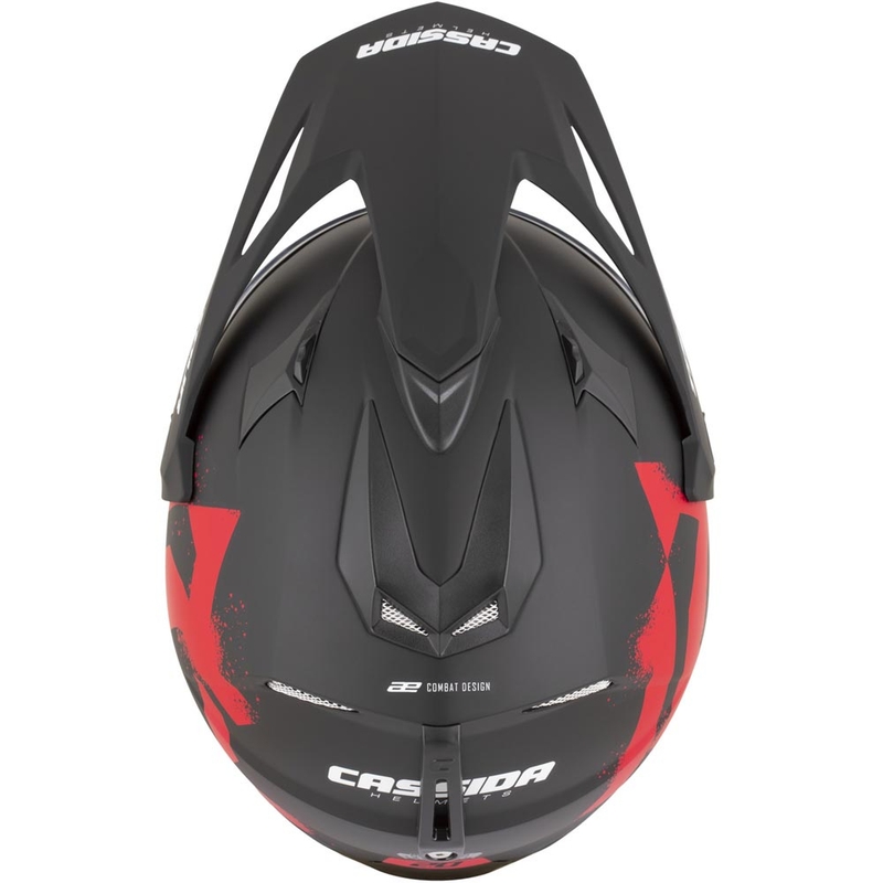 Cască de motocicletă Enduro Cassida Tour 2.0 Crew negru mat-roșu