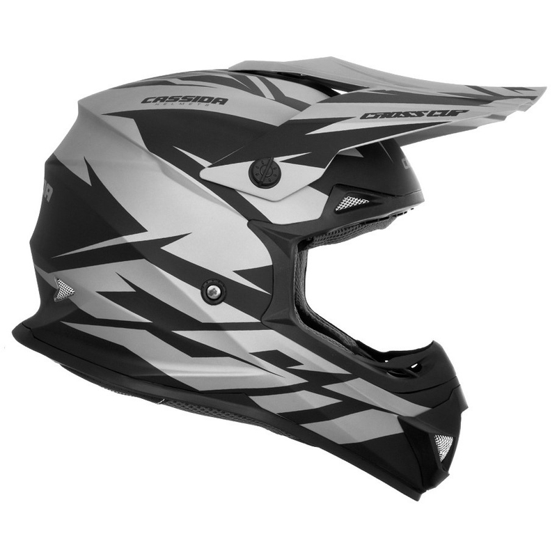 Cască de motocross Cassida Cross Cup Two negru-gri