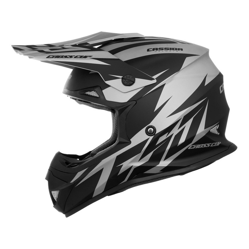 Cască de motocross Cassida Cross Cup Two negru-gri