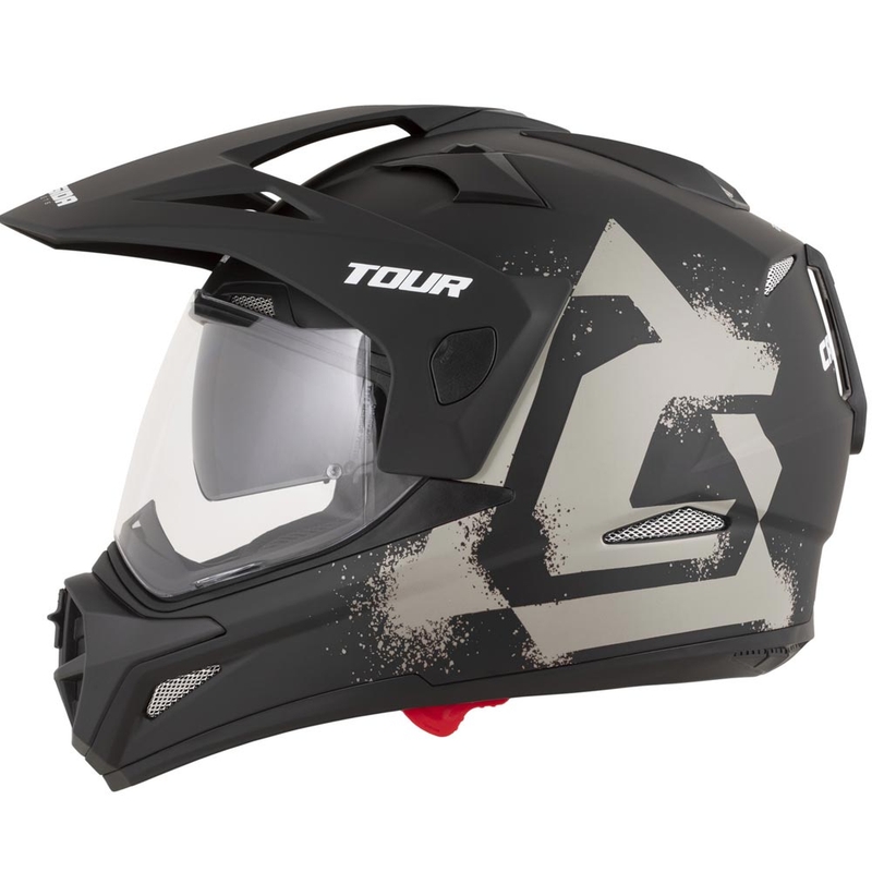 Cască de motocicletă enduro Cassida Tour 2.0 Crew negru mat-nisip