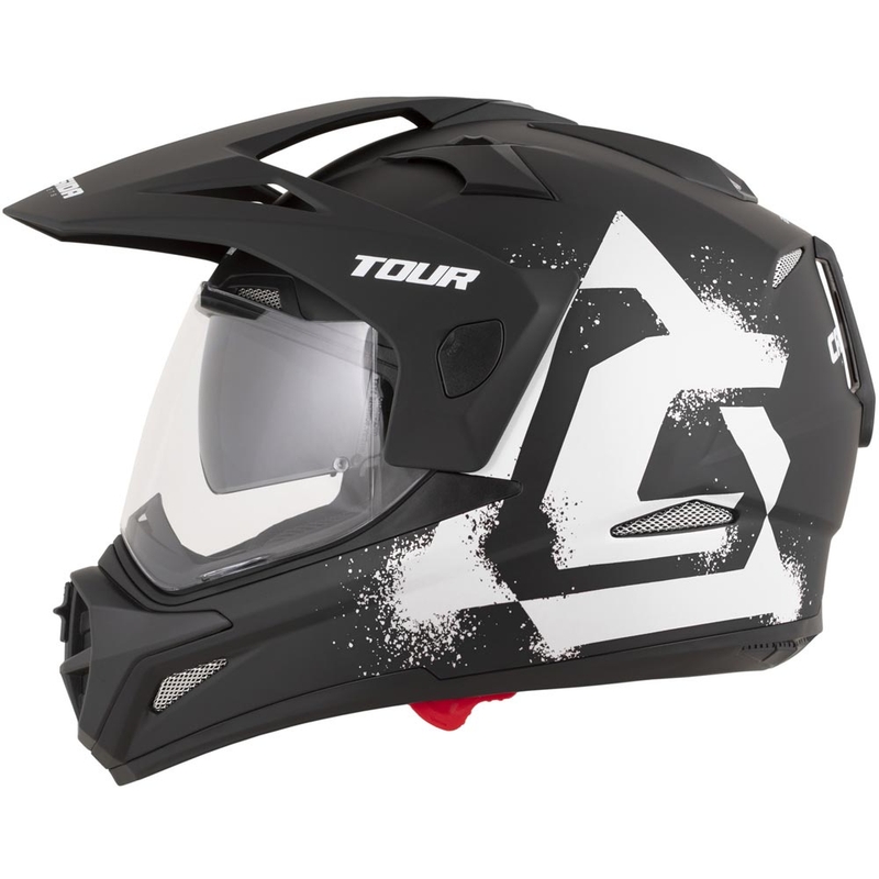 Cască de motocicletă Enduro Cassida Tour 2.0 Crew negru mat-alb