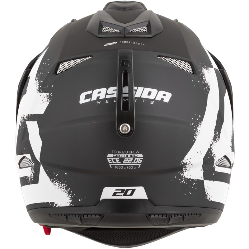Cască de motocicletă Enduro Cassida Tour 2.0 Crew negru mat-alb